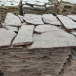Галтованный песчаник Дракон красный 1 м³ (15-20 м²) обожженный, 40-60 мм для мощения парковки